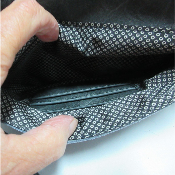 MIZTIQUE WOMENS CROSSBODY HANDBAG/PURSE ADJUSTABLE STRAP GRAY SUEDE EUC - Picture 8 of 10